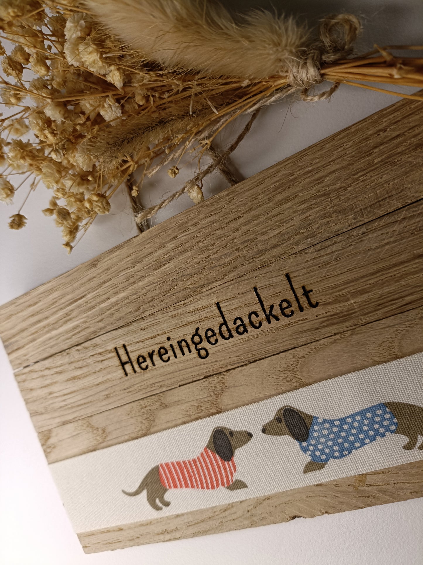 Türschild - Hereingedackelt